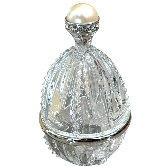 Lenox Pave Jewels Diamonds & Pearls Royal Egg Box Crystal Collectibles in Box - Picture 2 of 11